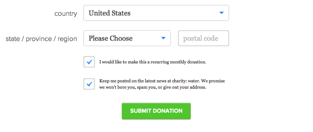 Examples of a Monthly Giving Form