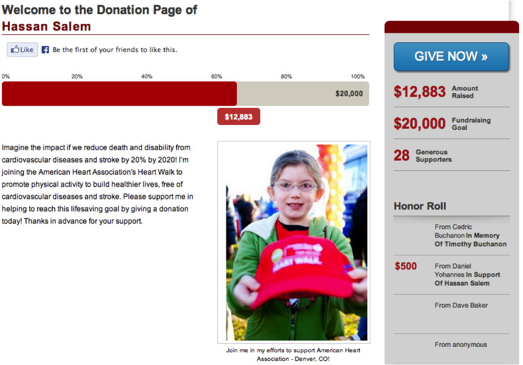 Examples of Social Proof on an online donation form