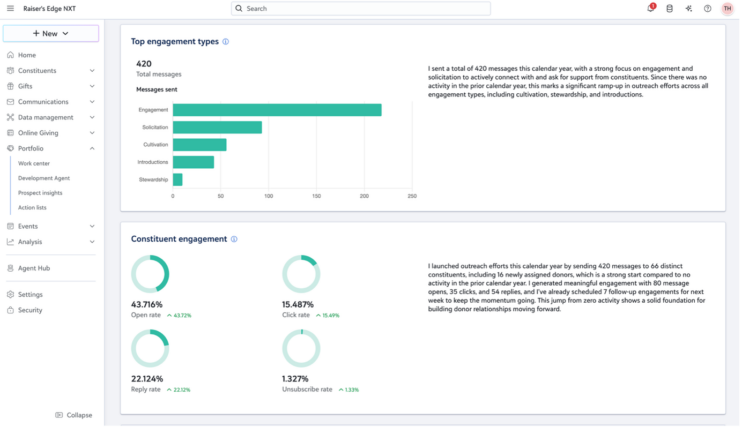 Development Agent Dashboard Example